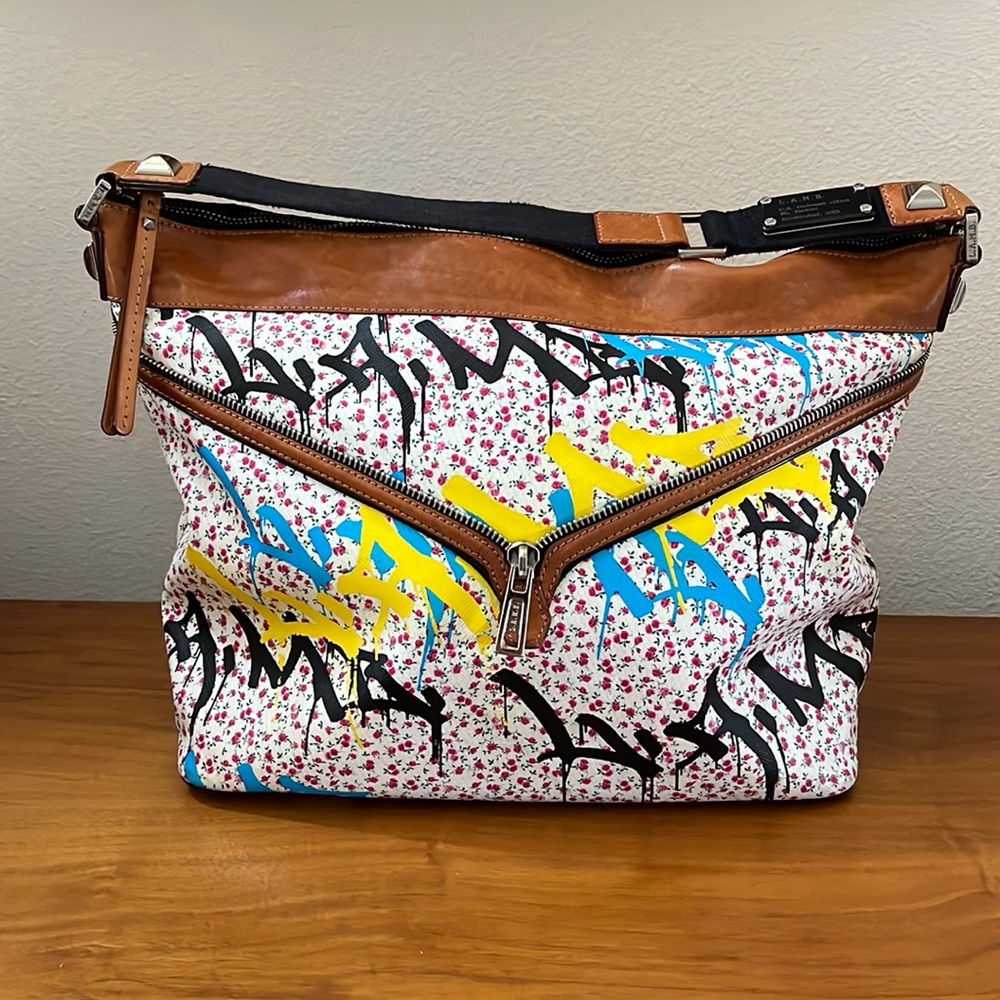 Authentic L.A.M.B Ditzy Graffiti Hobo Handbag